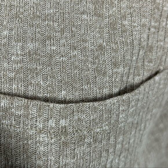 American Eagle Ribbed Oversized Tan Boxy Pocket T-Shirt Size Small - Picture 8 of 13